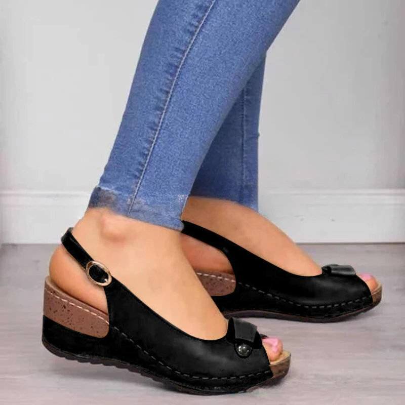 Chunky Platform Wedges Slipper  Sandals summer 2024 shoes for women Open Toe Shoes Sandals Women platform shoes - Image 6