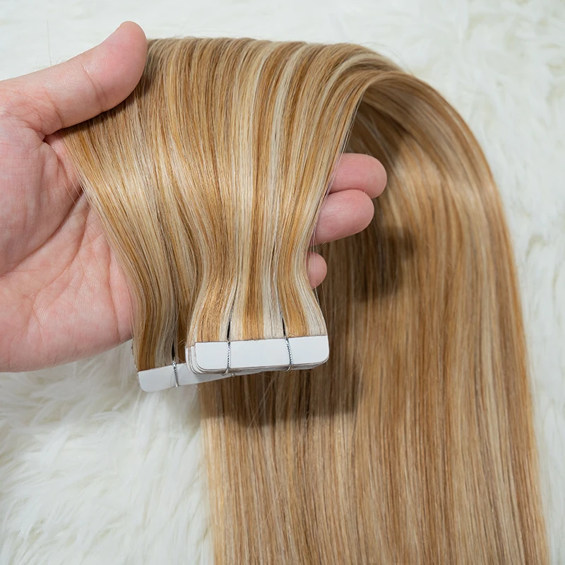 Straight Tape In Human Hair Extensions Natural Hair Extensions 100% Skin Weft Adhesive Glue On For Salon High Quality 18"-30" - Image 5