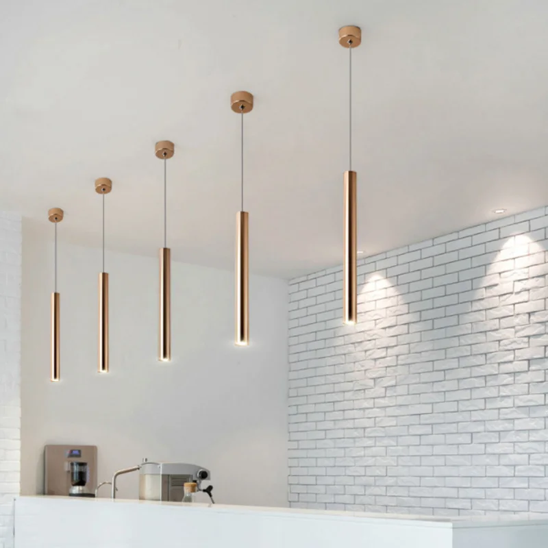 Dimmable LED Pendant Light Long Tube Lamp 5/7/10/12W For Kitchen Island Dining Room Shop Bar Decor Cylinder Pipe Hanging Lights - Image 5
