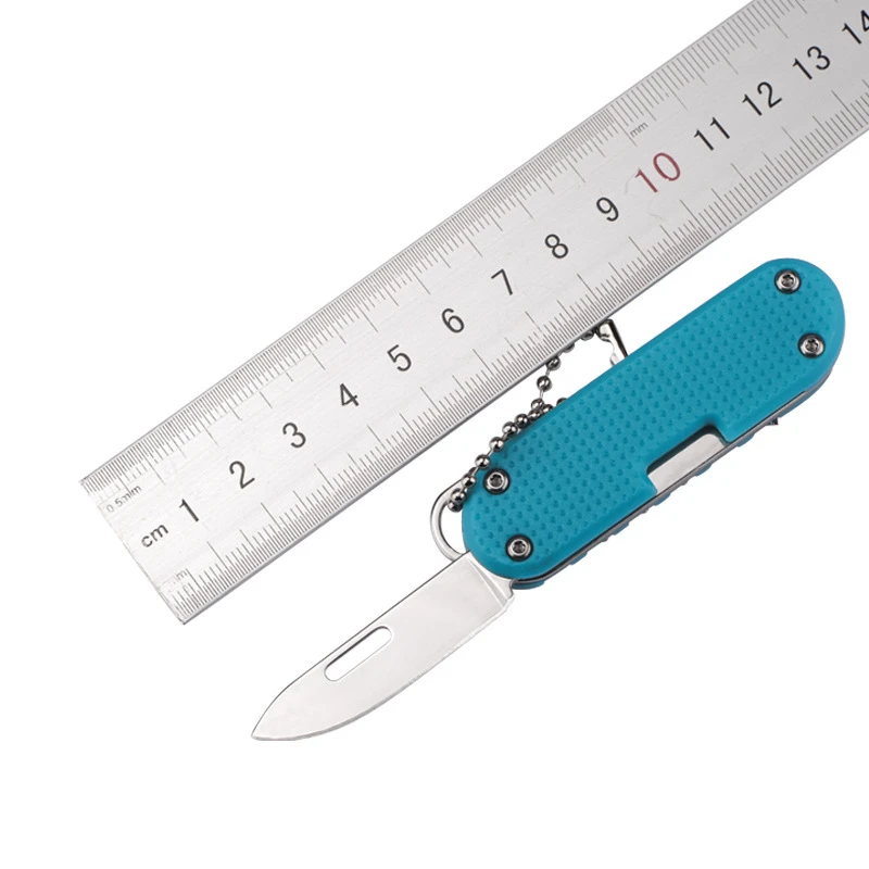 Multifunctional Outdoor Portable Folding Knife Key Knife Screw Combination Tool Portable Pocket Keychain Knife Stainless Steel - Image 4