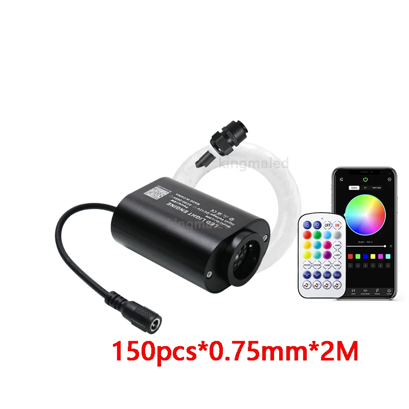 DC12V Mini 6W Twinkle RGBW Fiber Optic Star Ceiling Lights Kit APP Sound Control LED Engine for Car Starry Sky Fiber Optic Light - Image 15