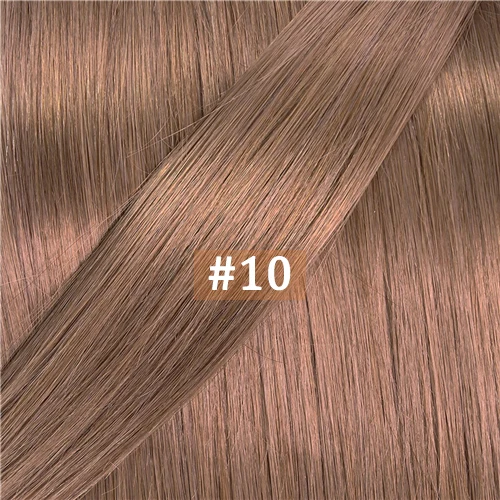 Nail U Tip Straight Hair Extensions Human Hair Machine Made Brazilan Remy Keratin Fusion Hair 0.8g/Pc Ombre Natural Color - Image 16