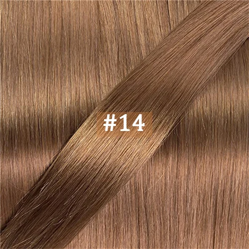 Nail U Tip Straight Hair Extensions Human Hair Machine Made Brazilan Remy Keratin Fusion Hair 0.8g/Pc Ombre Natural Color - Image 15