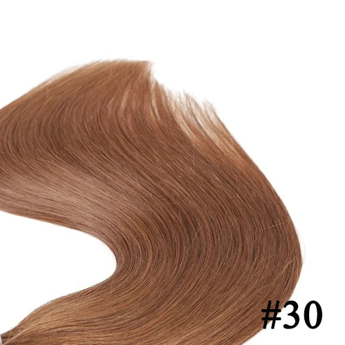 Nail U Tip Straight Hair Extensions Human Hair Machine Made Brazilan Remy Keratin Fusion Hair 0.8g/Pc Ombre Natural Color - Image 21