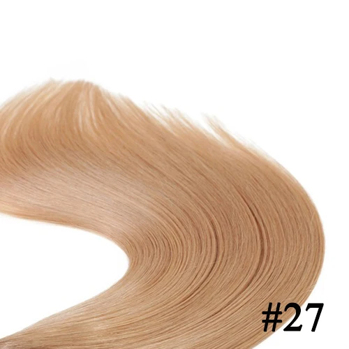 Nail U Tip Straight Hair Extensions Human Hair Machine Made Brazilan Remy Keratin Fusion Hair 0.8g/Pc Ombre Natural Color - Image 19