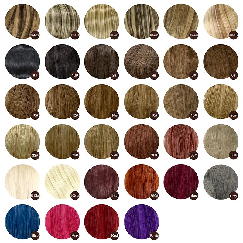 Nail U Tip Straight Hair Extensions Human Hair Machine Made Brazilan Remy Keratin Fusion Hair 0.8g/Pc Ombre Natural Color - Image 4