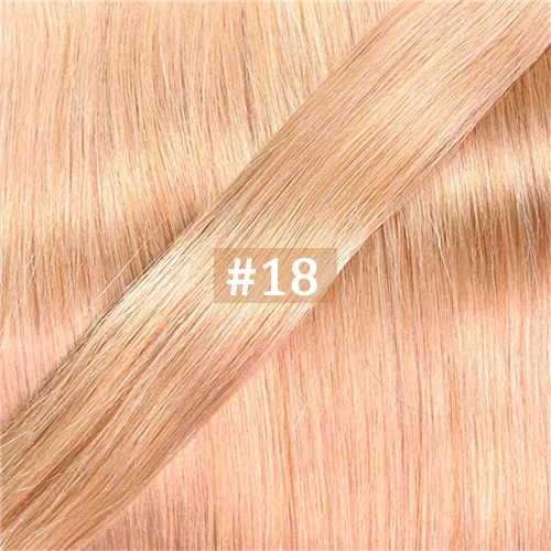 Nail U Tip Straight Hair Extensions Human Hair Machine Made Brazilan Remy Keratin Fusion Hair 0.8g/Pc Ombre Natural Color - Image 7